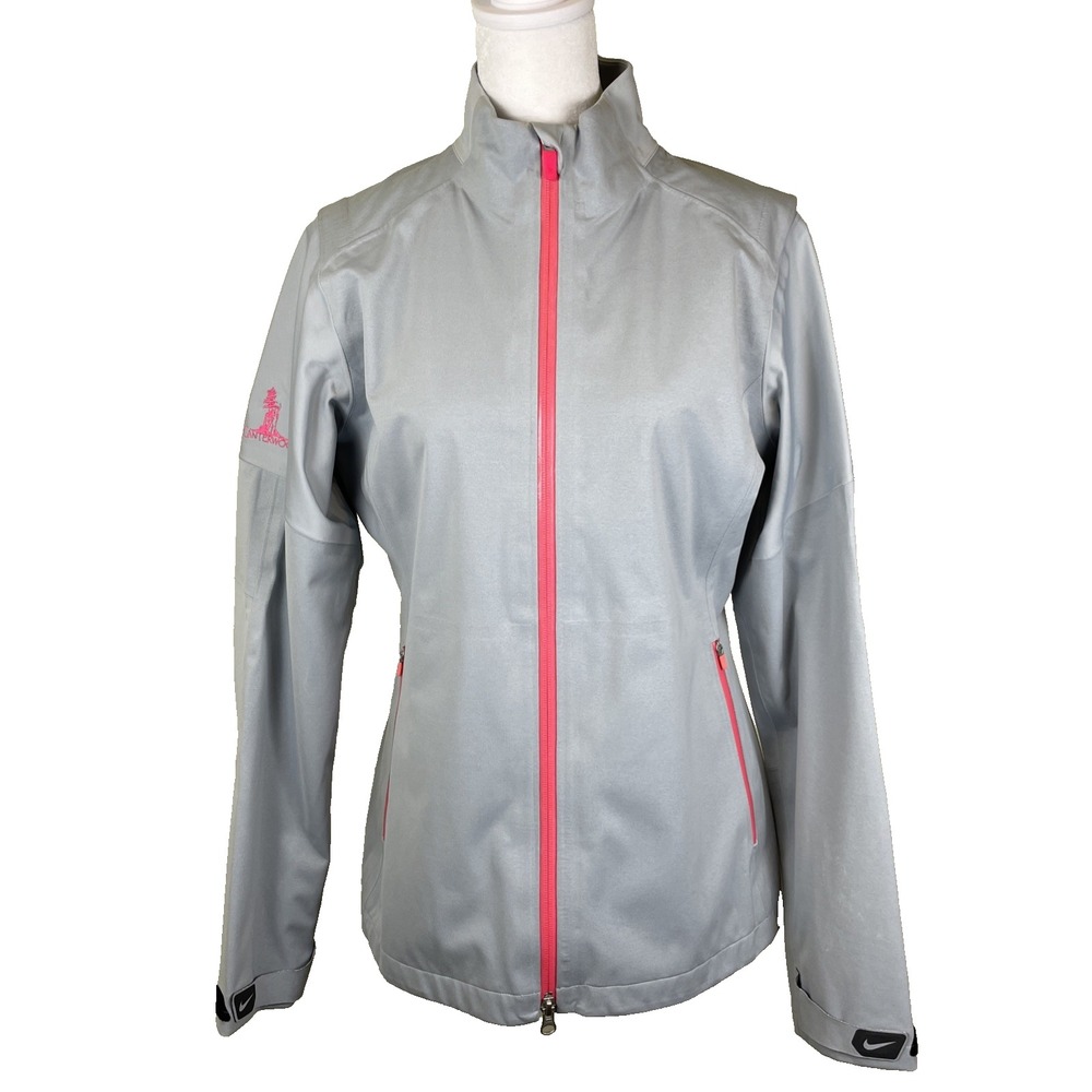 Nike Golf Storm-Fit Woman's Jacket Size M‎ Gray Hyperadapt Full Zip Rain Jacket